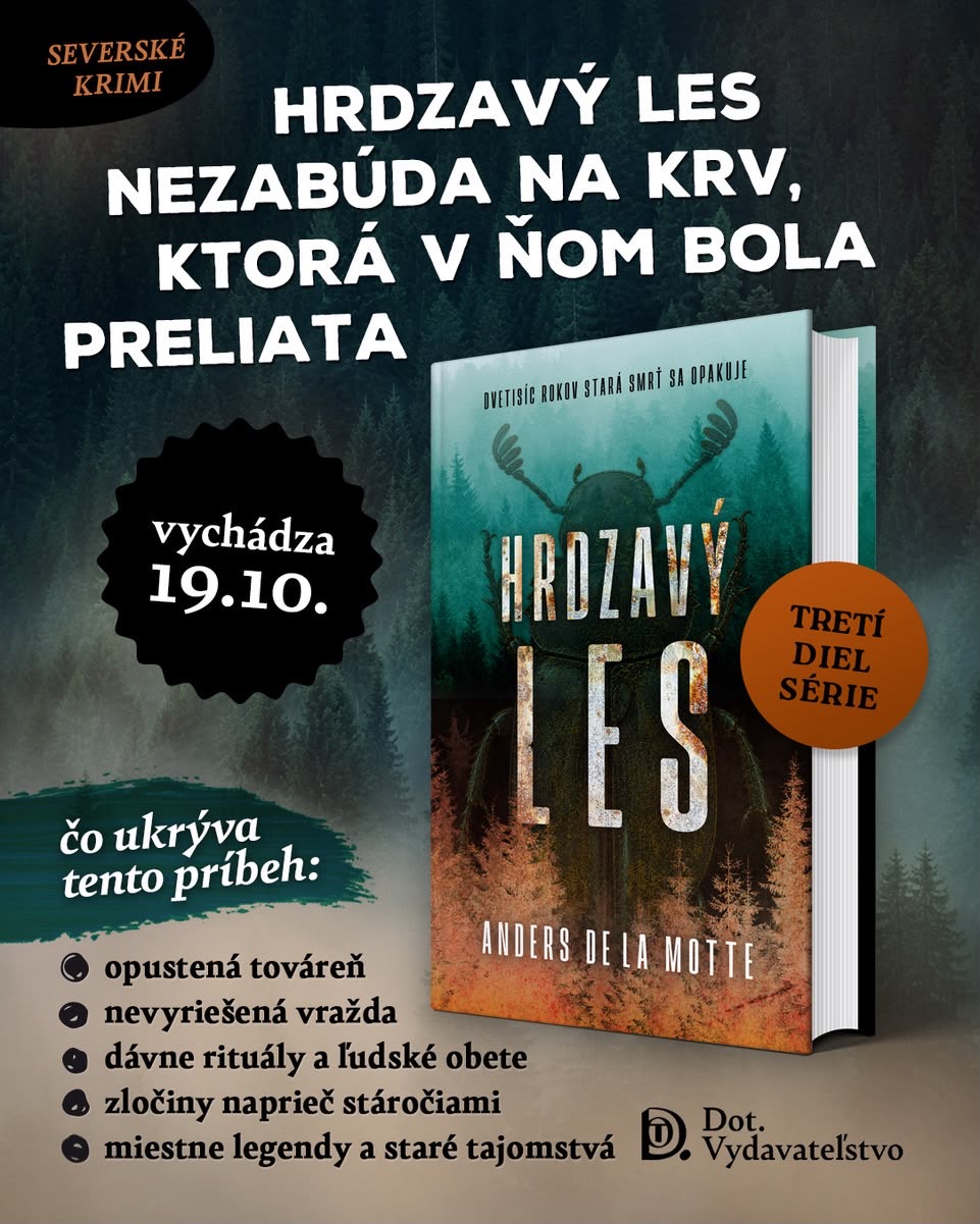 Hrdzavý les od Andersa de la Motte – jesenná novinka Vydavateľstva DOT